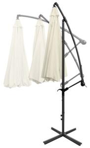 Składany parasol ogrodowy 350 cm XXL 8-ramienny BAUERKRAFT kolor beżowy