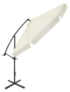 Składany parasol ogrodowy 350 cm XXL 8-ramienny BAUERKRAFT kolor beżowy