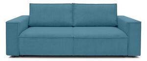 Turkusowa sztruksowa rozkładana sofa 245 cm Nihad – Bobochic Paris