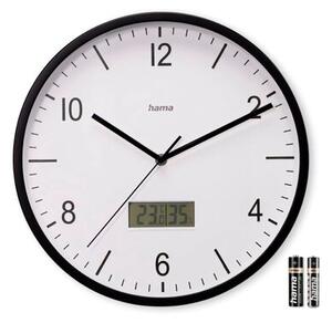 Zegar ścienny HAMA FWU Lanzarote 35 cm Czarno-biały