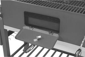 Grill ogrodowy węglowy LUND XXL 99917 Zamykany, żeliwny ruszt, półki boczne, termometr, kółka
