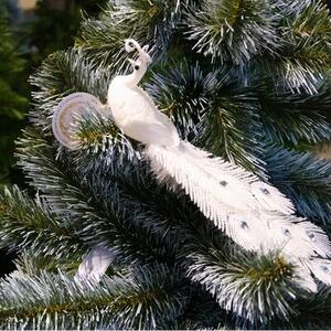 Bombka SASKA CHRISTMAS Paw na klipsie 36 cm Biały