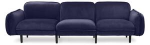 Ciemnoniebieska aksamitna sofa EMKO Bean