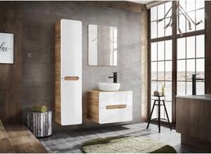 Szafka pod umywalkę ARUBA 828 60 cm biała/dąb