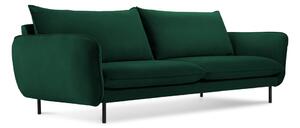 Ciemnozielona aksamitna sofa 200 cm Vienna – Cosmopolitan Design