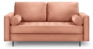 Różowa aksamitna sofa Milo Casa Santo, 174 cm