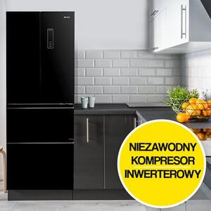Lodówka SAM COOK PSC-WG-1020AA/B No frost 186cm Czarna