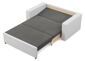 RozkÅadana sofa, CAPERO, ekoskÃ³ra, 148x87x90 cm, biaÅy, szary | TYLETEGOTU