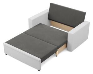 RozkÅadana sofa, CAPERO, ekoskÃ³ra, 148x87x90 cm, biaÅy, szary | TYLETEGOTU