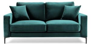 Aksamitna sofa w morskim kolorze Kooko Home Harmony, 158 cm