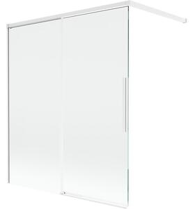 Mexen Rox parawan nawannowy 2-skrzydłowy rozsuwany 140 x 150 cm, transparent, biały - 8C9-140-003-20-00