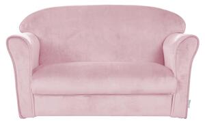 Jasnoróżowa aksamitna sofa dla dzieci 78 cm Lil Sofa – Roba