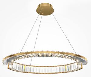 KRONE lampa wisząca złoty ring z kryształami LED 36W 4000K fi 62cm