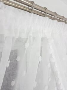 Firana gotowa z pomponikami 400x150cm