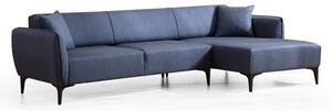 Niebieska sofa narożna Belissimo, prawy narożnik – Balcab Home