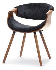 Modne krzesło z drewna giętego bent czarny podstawa orzech