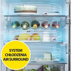 Lodówka HAIER HTW5618DNMG 3D No Frost 185cm Srebrny