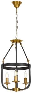 LAMPA WISZĄCA LOFT CZARNO-MOSIĘŻNA BERLING W3