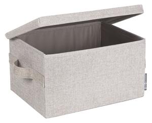 Beżowy tekstylny pojemnik z pokrywką 35x19x26 cm Soft Storage – Bigso Box of Sweden