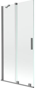Mexen Velar parawan nawannowy 2-skrzydłowy rozsuwany 90 x 150 cm, transparent, gun metal - 896-090-000-01-95
