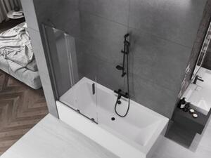 Mexen Velar parawan nawannowy 2-skrzydłowy rozsuwany 90 x 150 cm, transparent, gun metal - 896-090-000-01-95