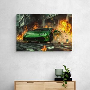 Obraz zielonego Lamborghini Huracán