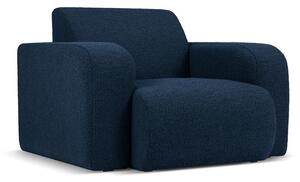 Ciemnoniebieski fotel z materiału bouclé Molino – Micadoni Home