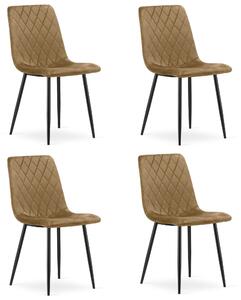 Krzesło Brązowy Stylowy Minimalistyczny Do Sypialni