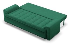 Kanapa rozkÅadana, Bosco, velvet, 222x96x92 cm, butelkowa zieleÅ | TYLETEGOTU