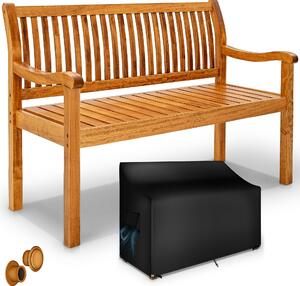Tillvex® awka ogrodowa drewno jasnobrzowy 125 cm / 2 - 3 osoby awka parkowa solidna awka ogrodowa meble ogrodowe