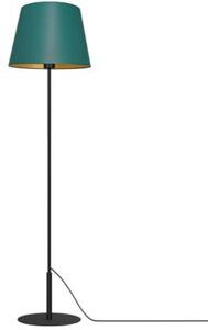 Lampa stojąca podłogowa czarna ze stożkowym zielonym abażurem 1xE27 15W Arden Luminex