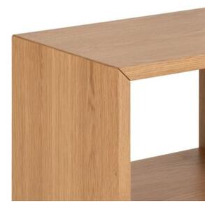 Stolik nocny Anvik z pÃ³ÅkÄ , kolor oak lacquered