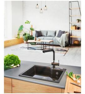 Bateria kuchenna stojÄ ca FRANKE Urban pull-out z wyciÄ ganÄ wylewkÄ Onyx 115.0595.091