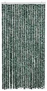 Zasłona przeciwko owadom, zielono-biała, 100x230 cm, szenil