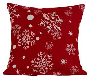 Poszewka na poduszkę z mikrofibry SNOWFALL 45x45 cm, czerwona