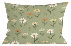 Bawełniana poszewka na poduszkę FLORAL NEST 40x60 cm, zielona