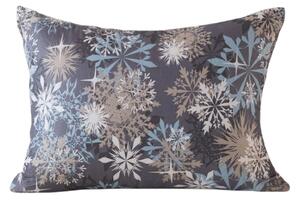 Poszewka na poduszkę z mikrofibry SNOWFLAKE 70x90 cm, niebieskoszara