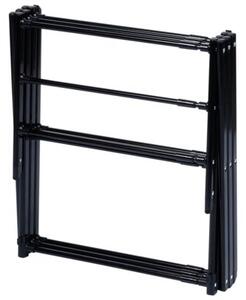 Suszarka na pranie metalowa czarna pionowa rozsuwana 44,5-75x37,5x105 cm