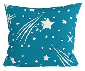 Poszewka na poduszkę z polibawełny NIGHT SKY POLY 45x45 cm, turkusowa