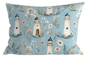 Poszewka na poduszkę z polibawełny LIGHTHOUSE POLY 50x70 cm, niebieska