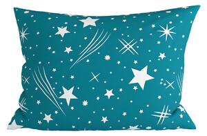 Poszewka na poduszkę z polibawełny NIGHT SKY POLY 70x90 cm, turkusowy