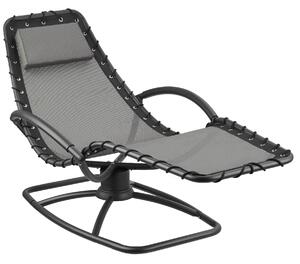 Tectake leżak ogrodowy toulon, ergonomiczny, funkcja kołysania - szary