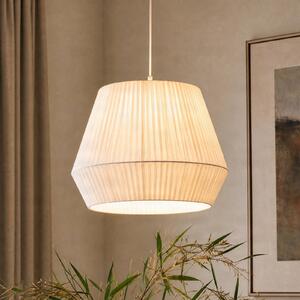 Lampa wisząca Vitore Lindby, możliwość ściemniania, biały / opal, salon / jadalnia, tkanina / materiał / jedwab, skandynawski