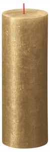 Bolsius Rustykalne świece pieńkowe Shimmer, 4 szt., 190x68 mm, złote