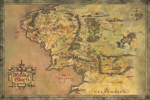 Plakat, Obraz The Lord of the Rings - Middle Earth
