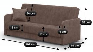 Wersalka RozkÅadana Sofa Z FunkcjÄ Spania Dwuosobowa Welur BrÄ z PORTO