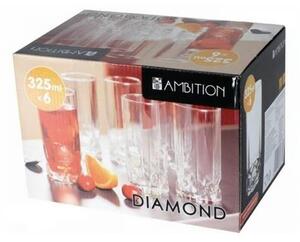 Zestaw szklanek AMBITION Diamond 325 ml (6 sztuk)