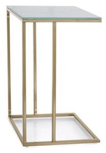 Stolik kawowy SYMPHONY G 40x30 biaÅy marmur/zÅoty