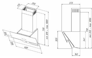 Okap AKPO WK-9 Sigma Pro 60 Czarny 381m3/h 67dB klasa D