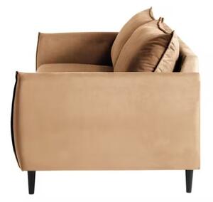 Brązowa aksamitna sofa 203 cm Juli – Ropez